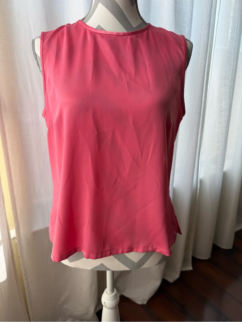 Kasper Coral Pink Sleeveless Shell Top